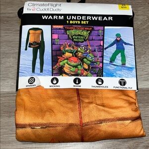 Teenage Mutant Ninja Turtles Boys Warm Underwear Set - Orange